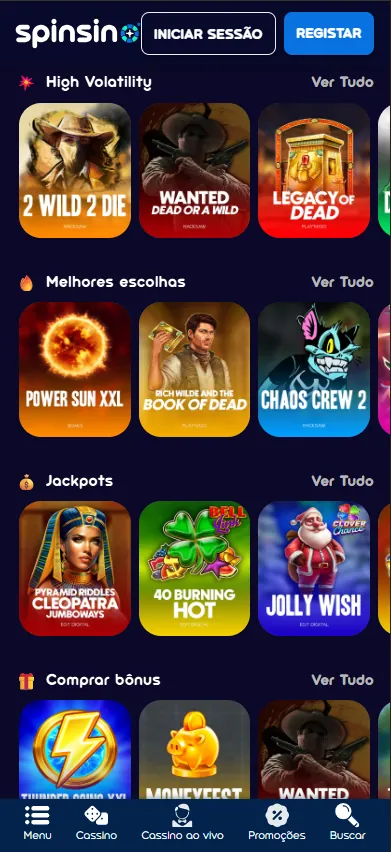 spinsino mobile page